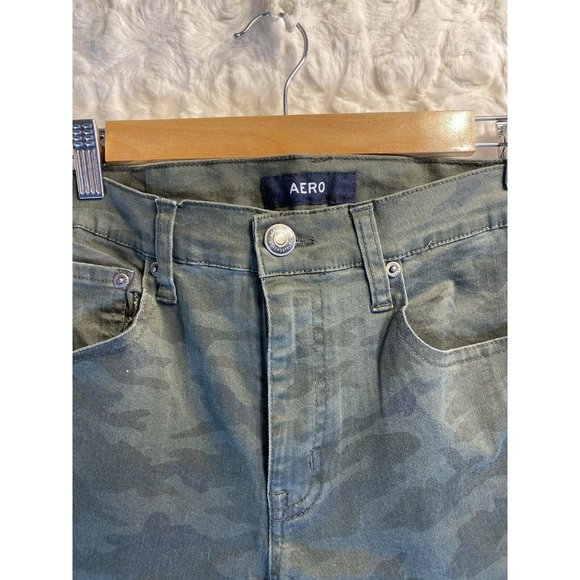 Aero Womens Jeggings Size 6 Green Camouflage jeans - Picture 3 of 9